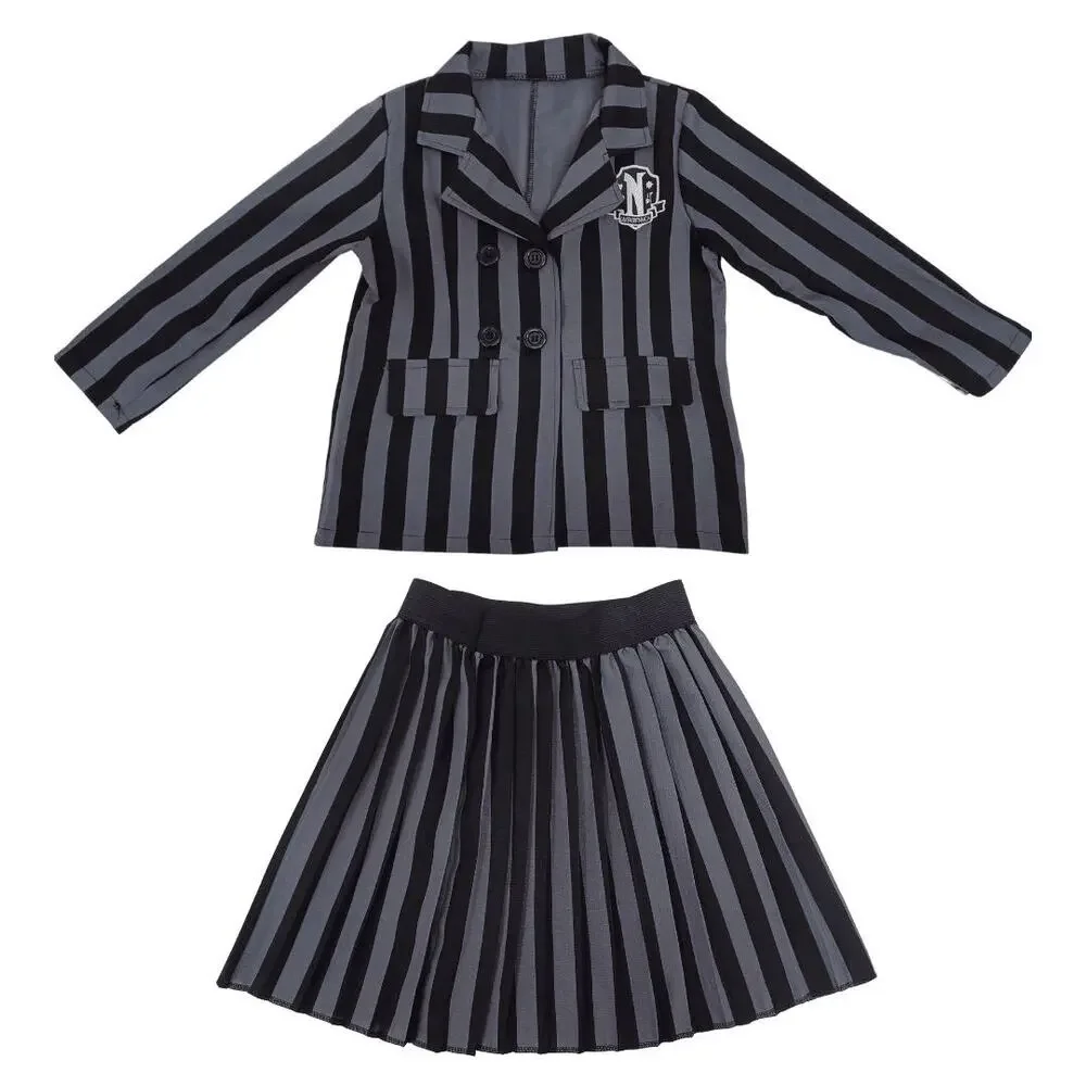 Wednesday Addams Nevermore Academy Cosplay Costume Youth Large